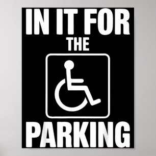 Parkplatz für Rollstuhlfahrer Rollstuhl Poster