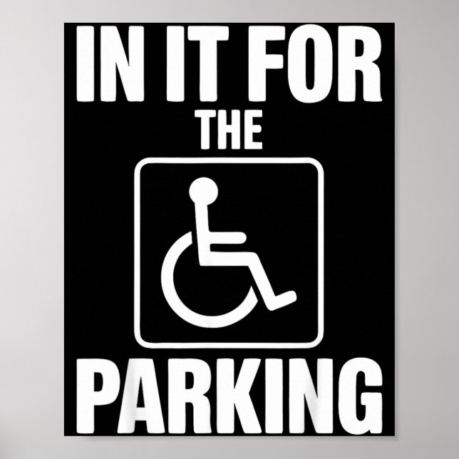 Parkplatz für Rollstuhlfahrer Rollstuhl Poster (Vorne)