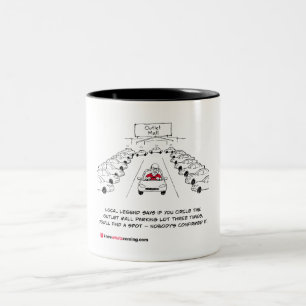 Parkplatz Outlet Mall Zweifarbige Tasse