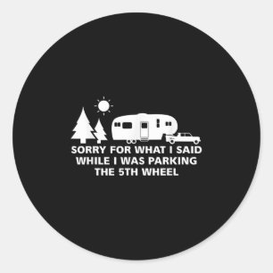 Parkplatz Shirt 5th Wheel Camping Rv Vaca Runder Aufkleber