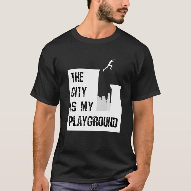 Parkplatz Traceur Die Stadt ist mein Spielplatz ko T-Shirt (Vorderseite)