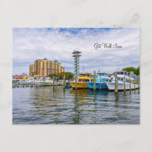 Parkplätze Boote Destin Florida Hafen gut ausstatt Postkarte