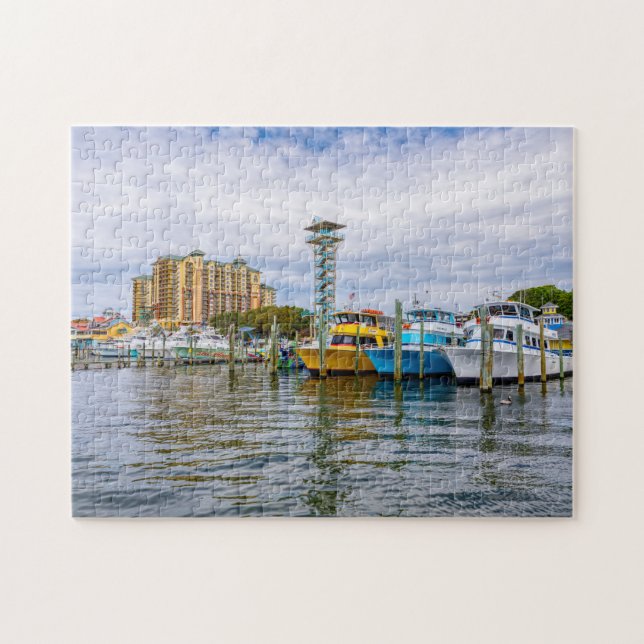 Parkplätze Boote Destin Florida Hafen Jigsaw Puzzl Puzzle (Horizontal)