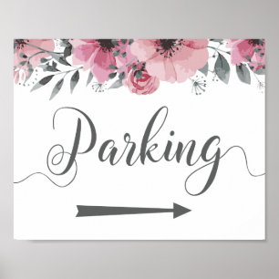 Parkrichtungen nach rechts abzeichnen poster