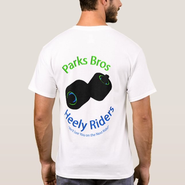 Parks Bros Heely Reiter-Weiß-Shirt T-Shirt (Rückseite)