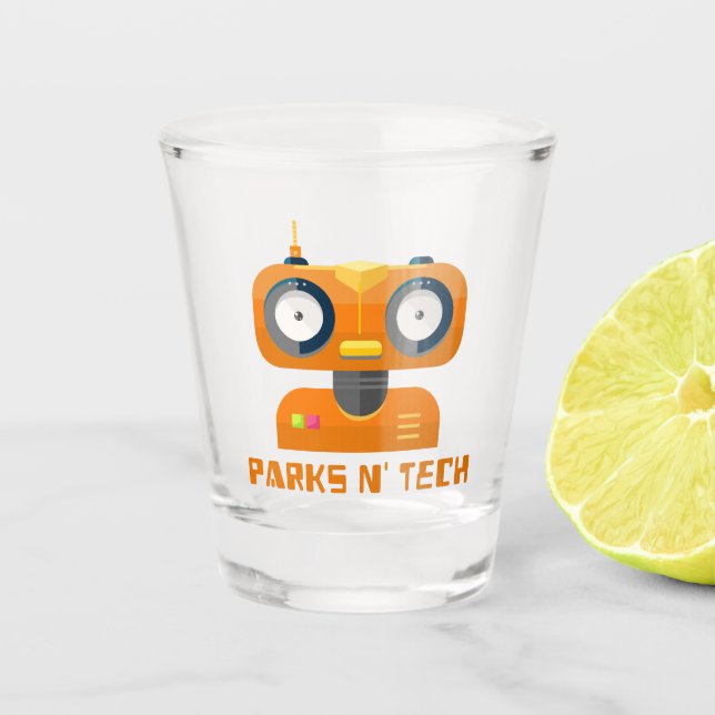 Parks N Technologie-Roboter 2 Schnapsglas (Vorderseite)