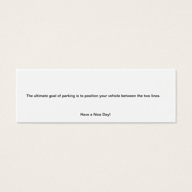 Parkschein (Vorderseite)