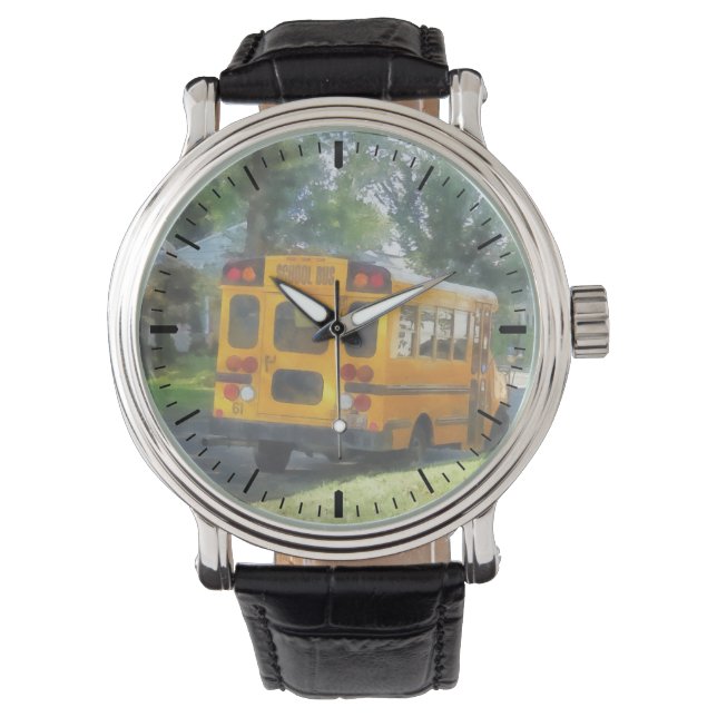 Parkschule Bus Armbanduhr (Vorderseite)