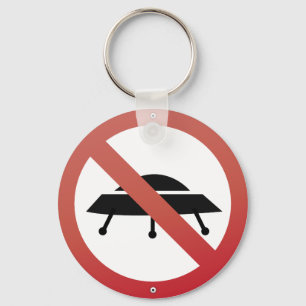 Parkverbot UFO! Alien-Raumschiff-Spaß Schlüsselanhänger