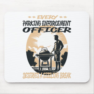 Parkvollstrecker Funny Grillen Koch oder Gril Mousepad