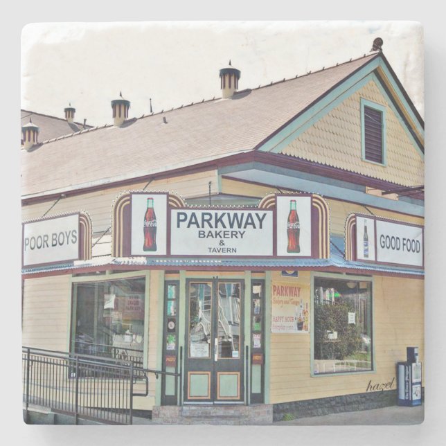 Parkway, Parkway Po Boys, New Orleans Steinuntersetzer (Vorderseite)