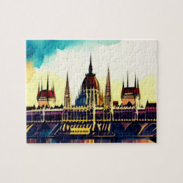Parlament für Wasserfarbe Budapest Puzzle
