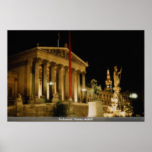 Parlament, gegenwärtiger Schritt Wiens, Poster