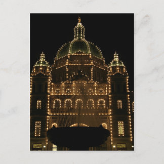 Parlament in der Nacht Postkarte