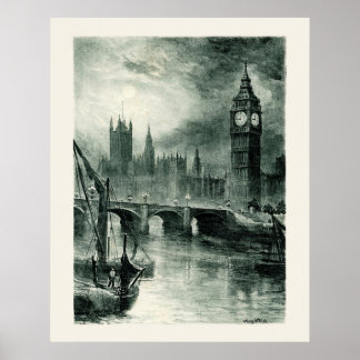 Parlament, London Poster