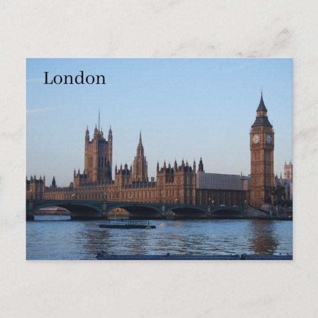 Parlament, London Postkarte (Vorderseite)