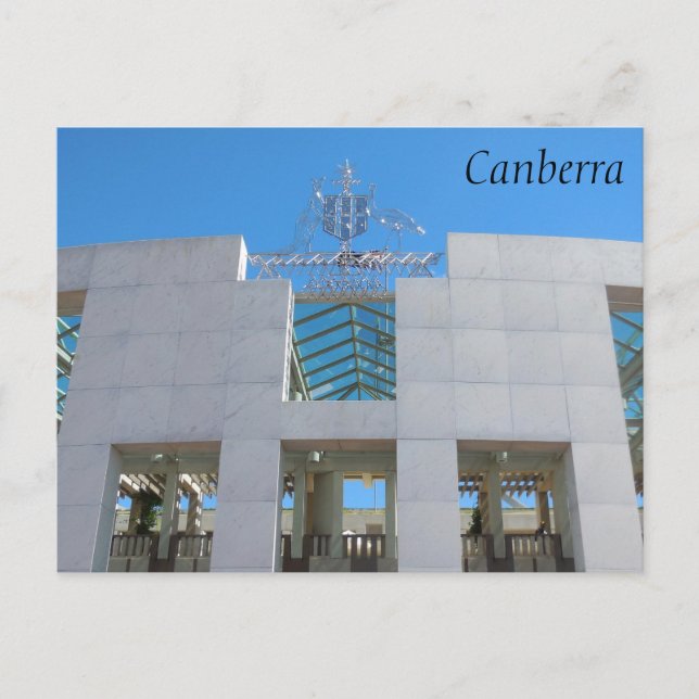 Parlament von Australien, Canberra. Postkarte (Vorderseite)