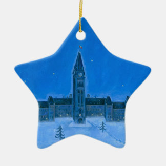 Parlaments-Gebäude-Ottawa-Weihnachten Keramik Ornament