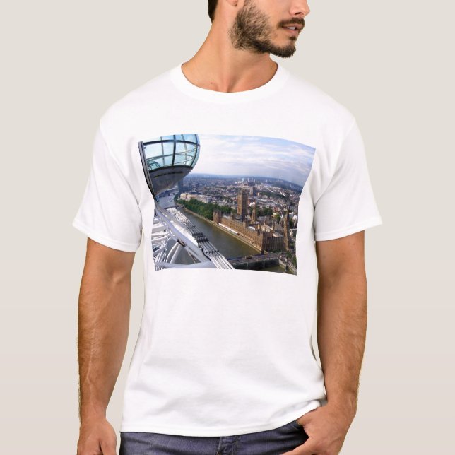 Parlamentsgebäude aus dem Londoner Auge T-Shirt (Vorderseite)