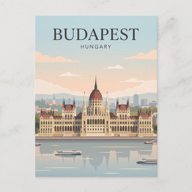 Parlamentsgebäude Budapest Ungarn Postkarte (Vorderseite)