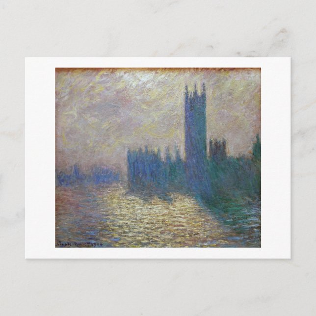 Parlamentsgebäude (London), Monet Postkarte (Vorderseite)