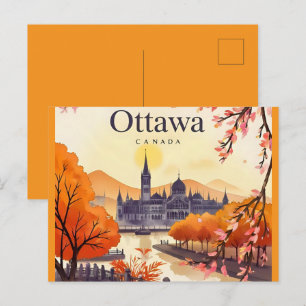 Parlamentsgebäude Ottawa Kanada, Stadt-Skyline Postkarte