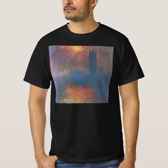 Parlamentshäuser, London von Claude Monet T-Shirt (Vorderseite)
