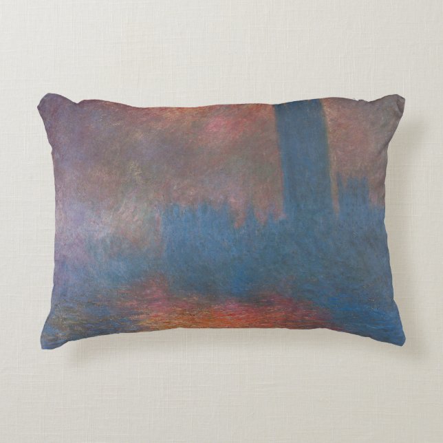 Parlamentshäuser, London von Claude Monet Zierkissen (Vorderseite)