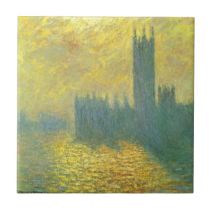 Parlamentshäuser, Stormy Sky von Claude Monet Fliese