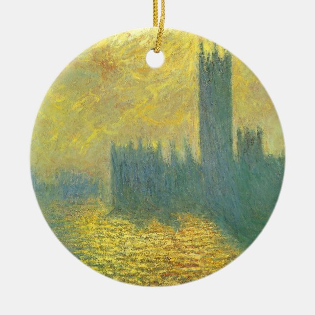 Parlamentshäuser, Stormy Sky von Claude Monet Keramikornament (Vorne)