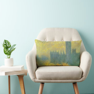 Parlamentshäuser, Stormy Sky von Claude Monet Lendenkissen