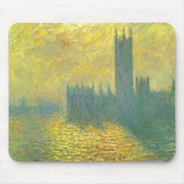 Parlamentshäuser, Stormy Sky von Claude Monet Mousepad (Vorne)