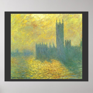 Parlamentshäuser, Stormy Sky von Claude Monet Poster