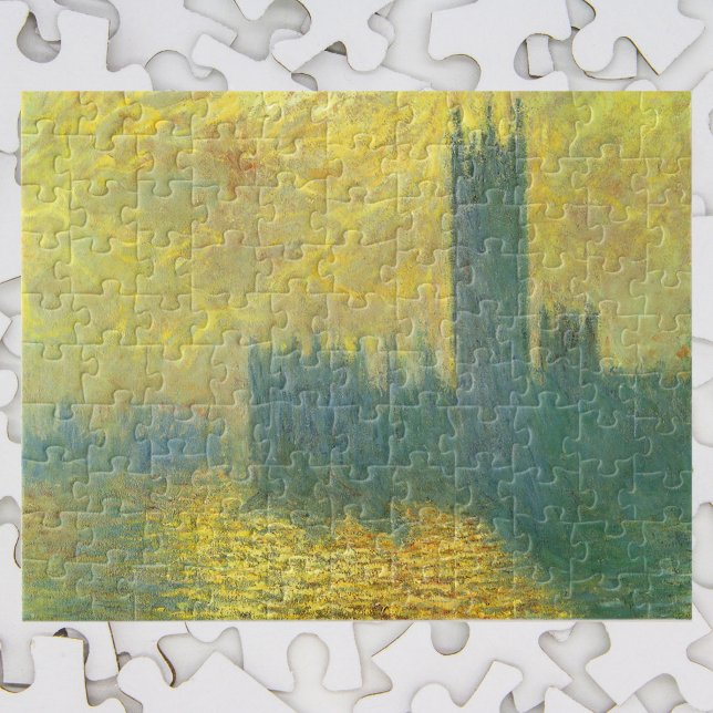 Parlamentshäuser, Stormy Sky von Claude Monet Puzzle (Von Creator hochgeladen)