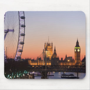 Parlamentshäuser und das Londoner Auge Mousepad
