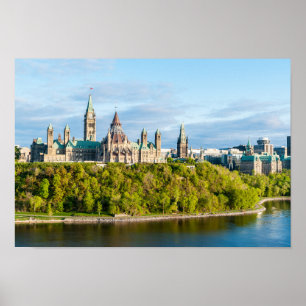 Parlamentshügel in Ottawa Poster