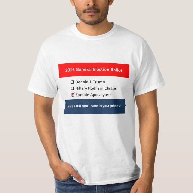 Parlamentswahl-Stimmzettel-Trumpf-Clinton-Zombie T-Shirt (Vorderseite)