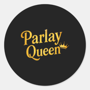 Parlay-Königin Sportwetten Lustiger Zocker Glückss Runder Aufkleber