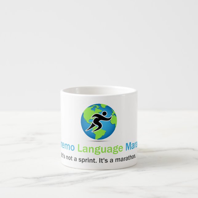 Parleremo Sprachmarathon-Logo Espressotasse (Vorderseite)