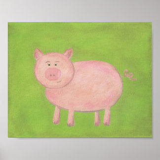 Parley Pig Kinderzimmer Art - DRUCKEN Poster