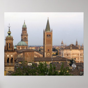 Parma city center; Battistero church on the Poster