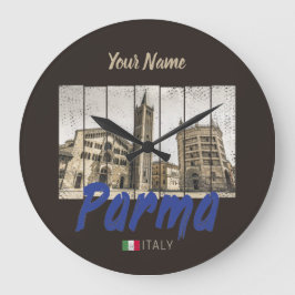 Parma Emilia-Romagna Italien Vintag Souvenir Große Wanduhr