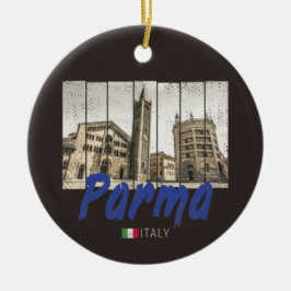 Parma Emilia-Romagna Italien Vintag Souvenir Keramik Ornament