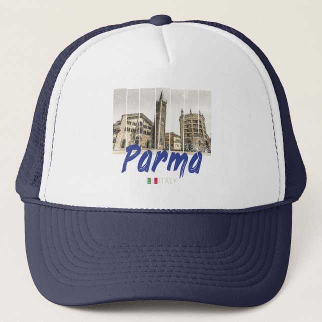 Parma Emilia-Romagna Italien Vintag Souvenir Truckerkappe (Vorderseite)