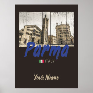 Parma Emilia-Romagna Italien Vintage-Souvenir Poster