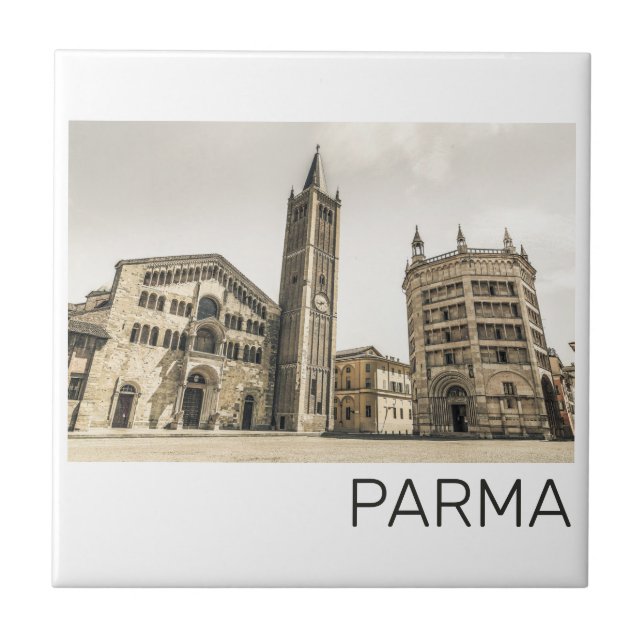 Parma Emilia Romagna Piazza Del Duomo Italien Fliese (Vorderseite)