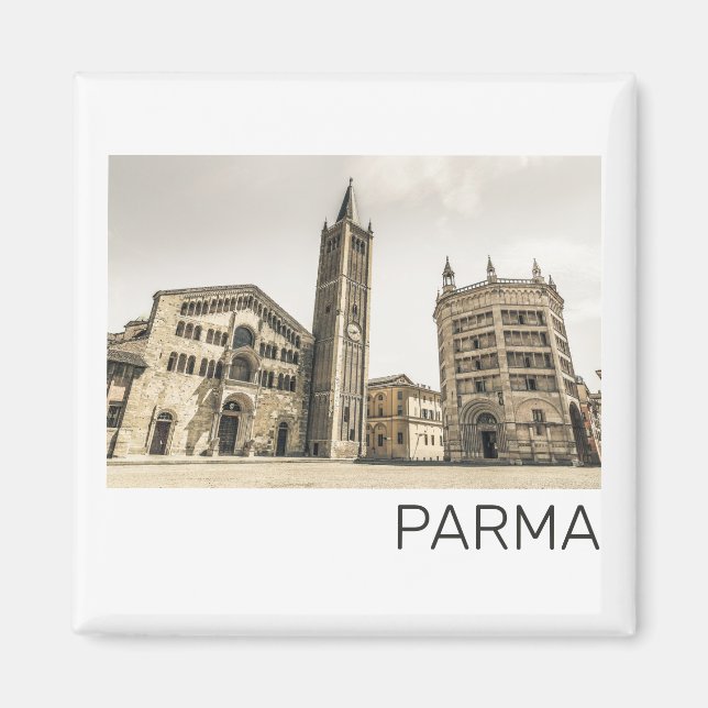Parma Emilia Romagna Piazza Del Duomo Italien Magnet (Vorne)