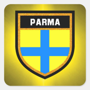 Parma Flag Quadratischer Aufkleber