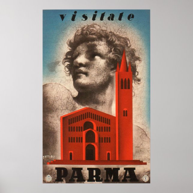 Parma, Italien Vintage Travel Poster (Vorne)