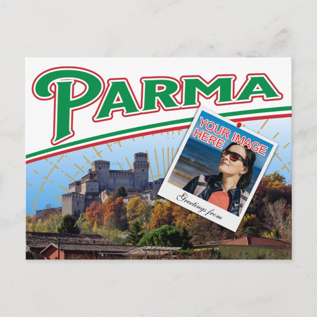 Parma Italy photo collage Postkarte (Vorderseite)